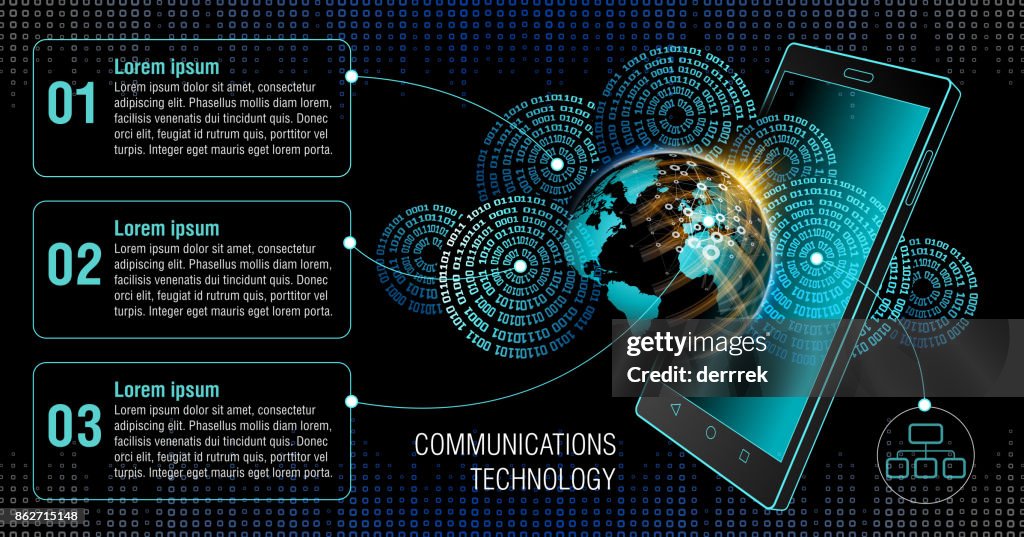 Technology In Communication Smart Phone Communications Technology High-Res Vector Graphic - Getty ...