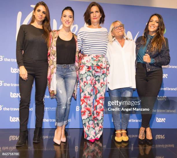 Elena Furiase, Roko, Samantha Vallejo-Najera, Maribel Gil and Lorena Castell attend 'Viajeras con B' Season Presentation photocall on October 18,...