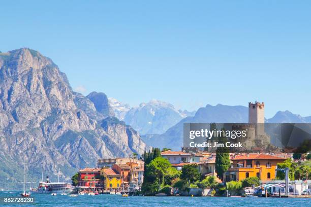 home away from home, malcesine and scaliger castle - malcesine stock pictures, royalty-free photos & images