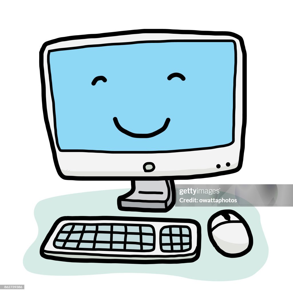 Modern Computer Cartoon High-Res Vector Graphic - Getty Images