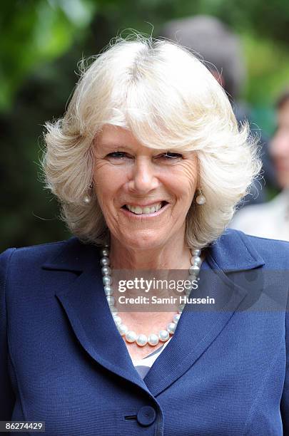 Camilla, Duchess of Cornwall visits the Guggenheim Museum during day 2 of her tour of Italy with Prince Chares, Prince of Wales on April 28, 2009 in...