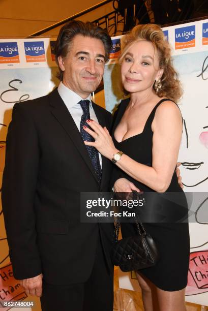 Jean Pierre Jacquin and Grace de Capitani attend the 'Gala de L'Espoir' Auction Dinner Against Cancer at the Theatre des Champs Elysees on October...