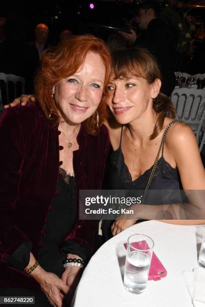 Actresses Eva Darlan and Julie Debazac attend the 'Gala de L'Espoir' Auction Dinner Against Cancer at the Theatre des Champs Elysees on October 17,...