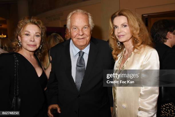 Grace de Capitani, Massimo Gargia and Cyrielle Claire attend the 'Gala de L'Espoir' Auction Dinner Against Cancer at the Theatre des Champs Elysees...