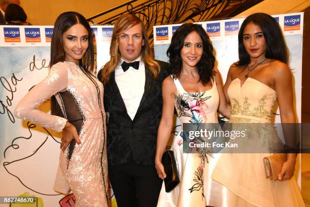 Patricia Contreras, designer Christophe Guillarme, actresses Josephine Jobert and Fabienne Carat attend the 'Gala de L'Espoir' Auction Dinner Against...