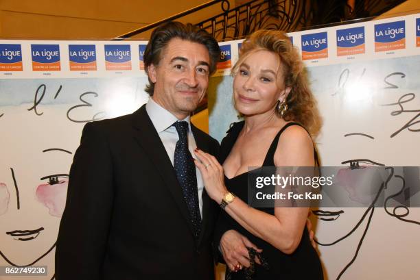 Jean Pierre Jacquin and Grace de Capitani attend the 'Gala de L'Espoir' Auction Dinner Against Cancer at the Theatre des Champs Elysees on October...