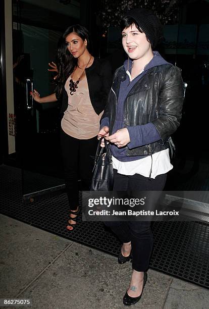 Kelly Osbourne and Kim Kardashian sighting on April 28, 2009 in Los Angeles.