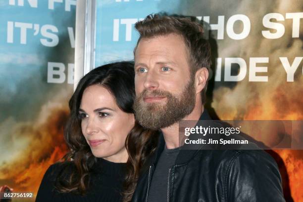 Cassidy Black and singer Dierks Bentley attend the "Only The Brave" New York screening at iPic Theater on October 17, 2017 in New York City.