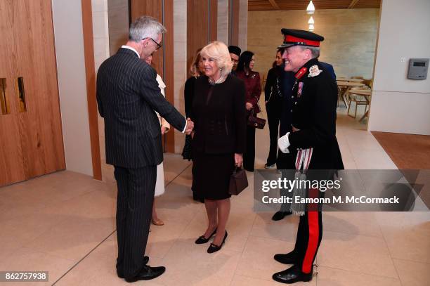 Camilla, Duchess of Cornwall visits Worcester College Oxford with His Royal Highness Sultan Nazrin Shah of Perak, Malaysia at Worcester College...