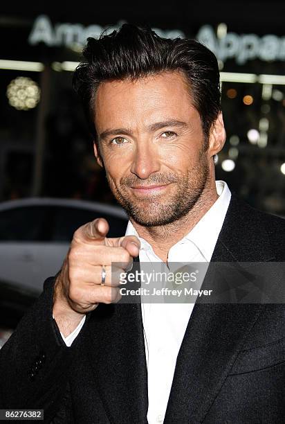 Actor Hugh Jackman arrives at "X-Men Origins: Wolverine" Los Angeles Industry Screening at the Grauman's Mann Chinese Theater on April 28, 2009 in...