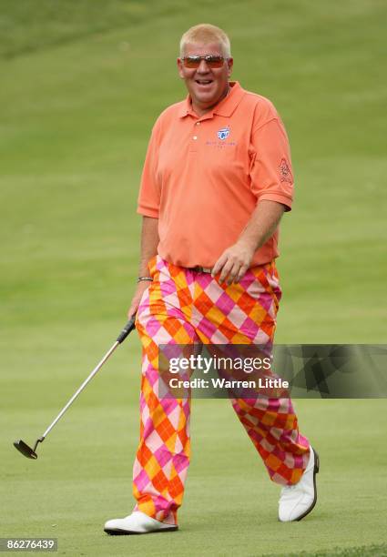 John Daly of the USA walks down the 13th fairway during the Pro-am of the Open de Espana at the PGA Golf Catalunya on April 29, 2009 in Girona, Spain.