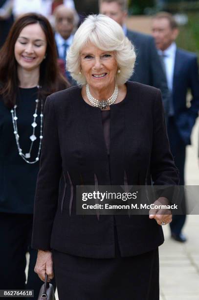 Camilla, Duchess of Cornwall visits Worcester College Oxford with His Royal Highness Sultan Nazrin Shah of Perak, Malaysia at Worcester College...