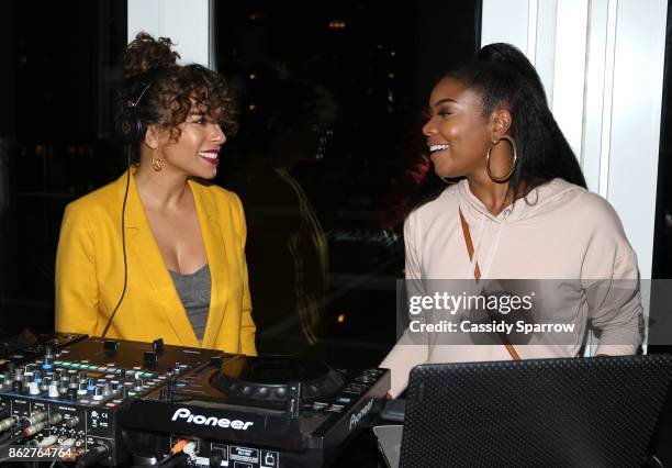 Nicole Lyn aka DJ Ms Mix and Gabrielle Union attend the Martini & Rossi Gabrielle Union Book Tour After Party at The Jimmy at the James Hotel on...