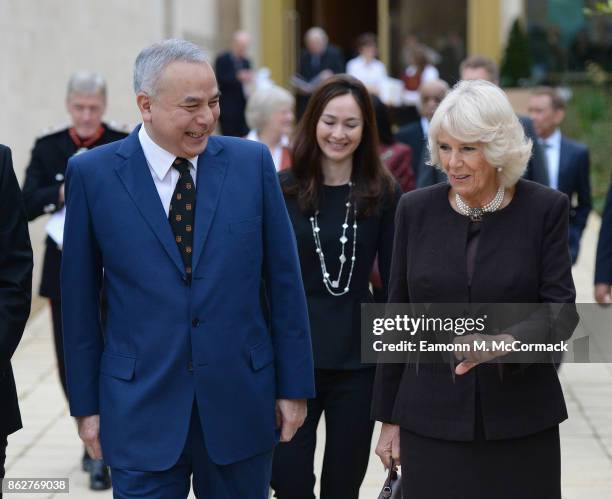 Camilla, Duchess of Cornwall visits Worcester College Oxford with His Royal Highness Sultan Nazrin Shah of Perak, Malaysia at Worcester College...