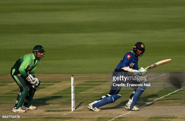 Upul Tharanga of Sri Lanka bats during the third One Day International match between Pakistan and Sri Lanka at Zayed Cricket Stadium on October 18,...