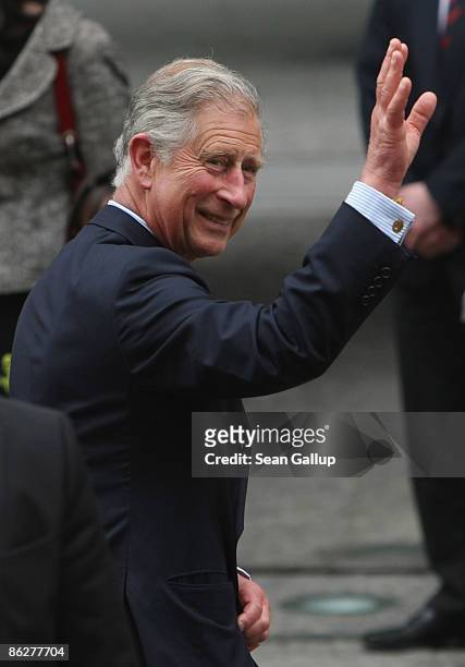 Prince Charles, Prince of Wales, arrives at the British Embassy on April 29, 2009 in Berlin Germany. Prince Charles and his wife Camilla are on a...