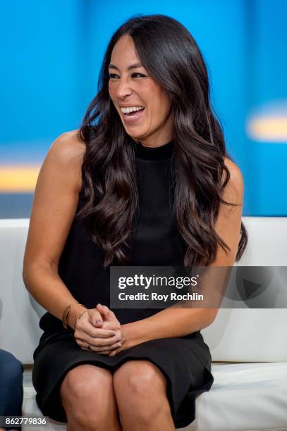 Joanna Gaines visits "Fox & Friends" to discuss the book 'Capital Gaines' and the ending of the show 'Fixerupper' at Fox News Studios on October 18,...