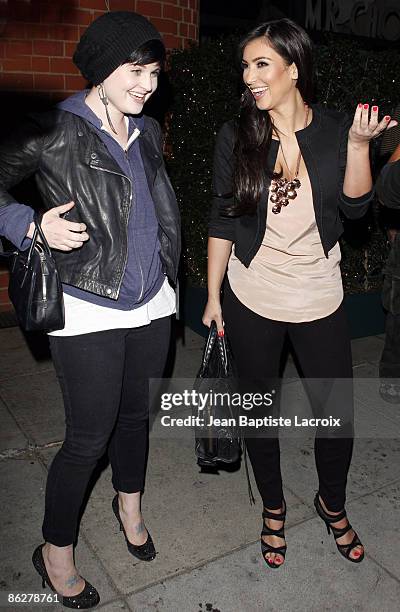 Kelly Osbourne and Kim Kardashian sighting on April 28, 2009 in Los Angeles.