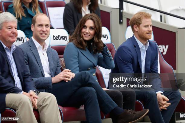 Prince William, Duke of Cambridge, Catherine, Duchess of Cambridge and Prince Harry attend the Coach Core graduation ceremony for more than 150 Coach...