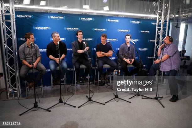 Taylor Kitsch, Josh Brolin, Joe Kosinski, James Badge Dale, and Miles Teller are interviewed by Larry Flick on EW Radio at SiriusXM Studios on...