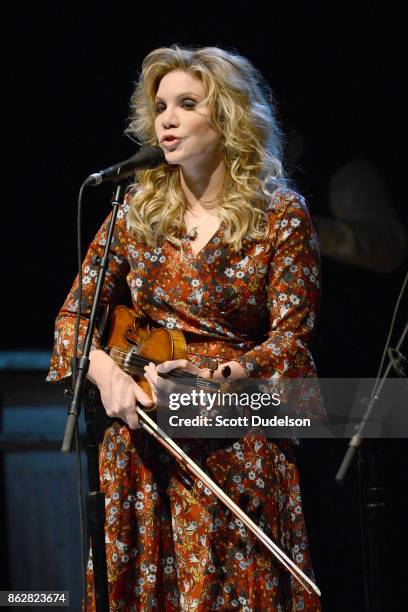 Singer Alison Krauss performs onstage at The Greek Theatre on October 17, 2017 in Los Angeles, California.