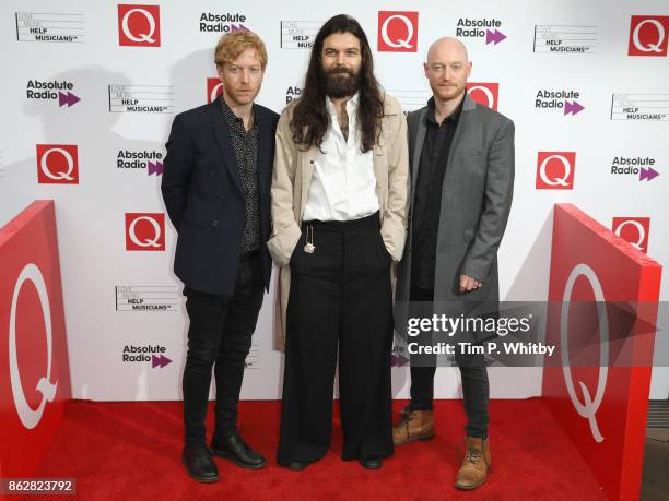 James Johnston, Simon Neil and Ben Johnston from Biffy Clyro attend the Q Awards 2017, in association with Absolute Radio, held at the Roundhouse on...