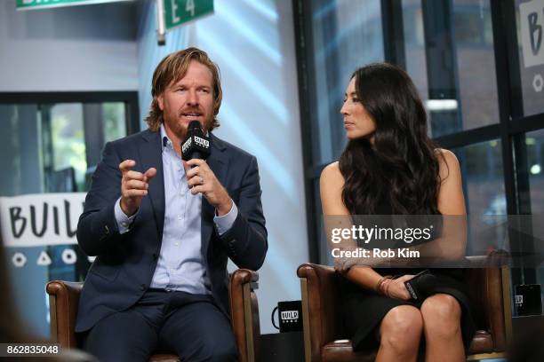 Chip Gaines and Joanna Gaines discuss new book, "Capital Gaines: Smart Things I Learned Doing Stupid Stuff" at Build Studio on October 18, 2017 in...