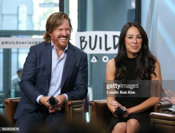 Chip Gaines and Joanna Gaines discuss new book, "Capital Gaines: Smart Things I Learned Doing Stupid Stuff" at Build Studio on October 18, 2017 in...