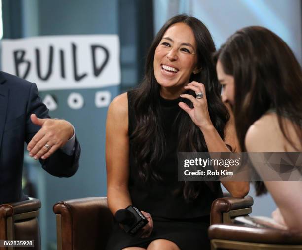 Joanna Gaines discusses new book, "Capital Gaines: Smart Things I Learned Doing Stupid Stuff" at Build Studio on October 18, 2017 in New York City.