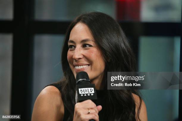 Joanna Gaines discusses new book, "Capital Gaines: Smart Things I Learned Doing Stupid Stuff" at Build Studio on October 18, 2017 in New York City.