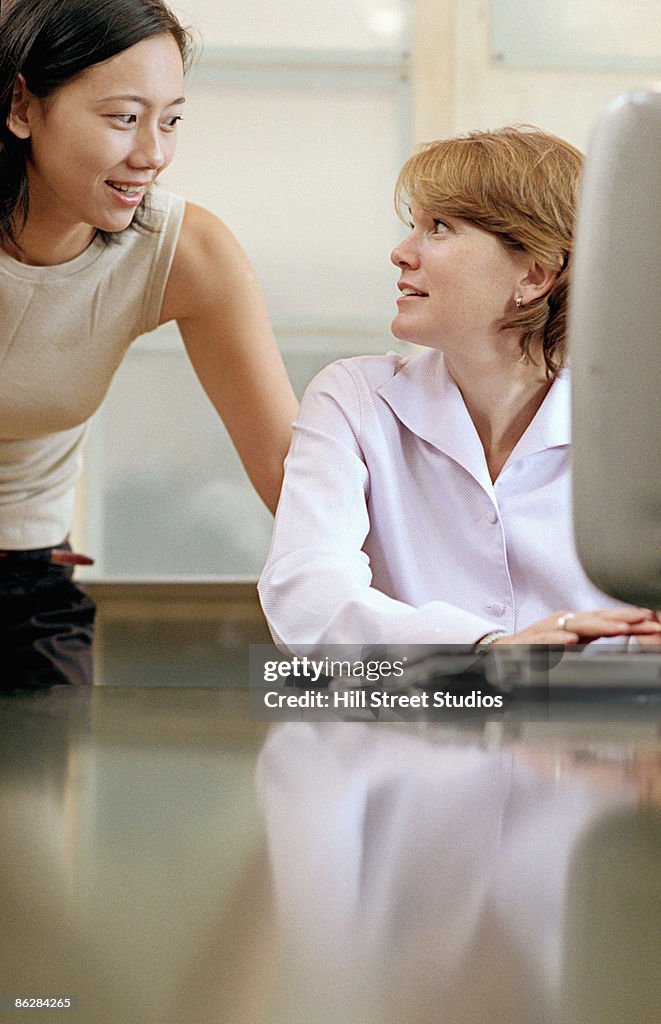 Businesswomen at the computer