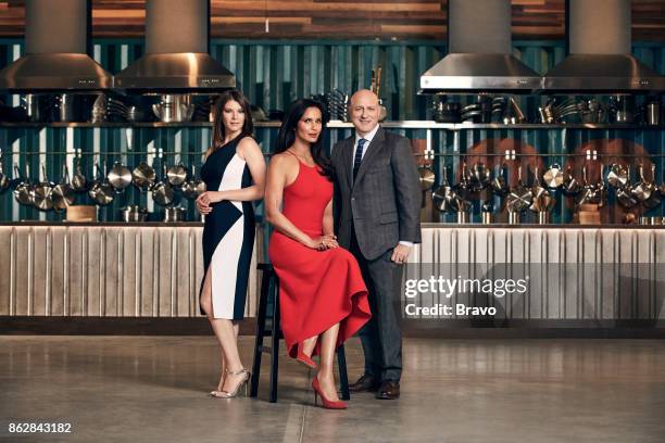 Pictured: Gail Simmons, Padma Lakshmi, Tom Colicchio --