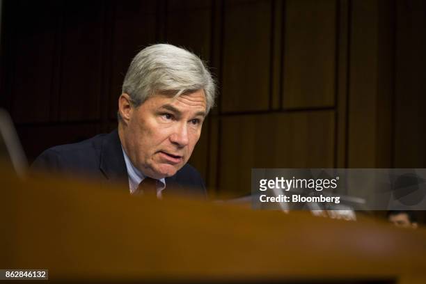 Senator Sheldon Whitehouse, a Democrat from Rhode Island, speaks during a Senate Judiciary Committee hearing with Jeff Sessions, U.S. Attorney...