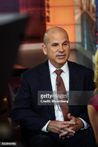 Carlos Rodriguez, chief executive officer of Automatic Data Processing Inc. , speaks during a Bloomberg Television interview in New York, U.S., on...