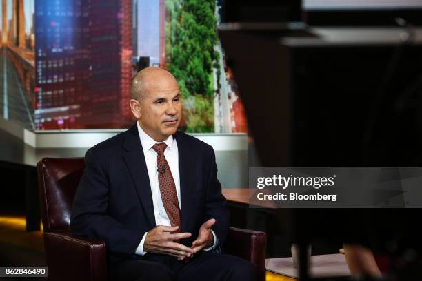 Carlos Rodriguez, chief executive officer of Automatic Data Processing Inc. , speaks during a Bloomberg Television interview in New York, U.S., on...