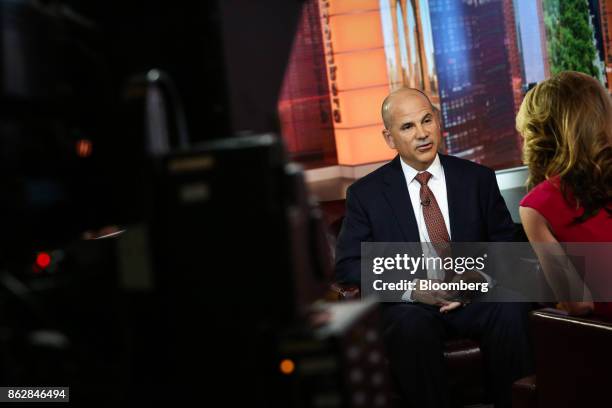 Carlos Rodriguez, chief executive officer of Automatic Data Processing Inc. , speaks during a Bloomberg Television interview in New York, U.S., on...