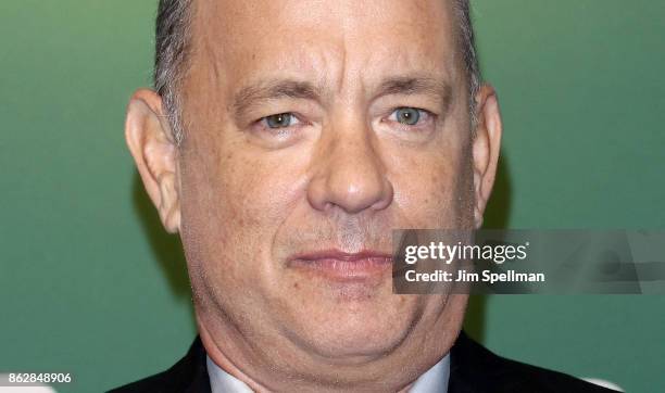 Actor Tom Hanks signs copies of his new book "Uncommon Type: Some Stories" at Barnes & Noble, 5th Avenue on October 18, 2017 in New York City.