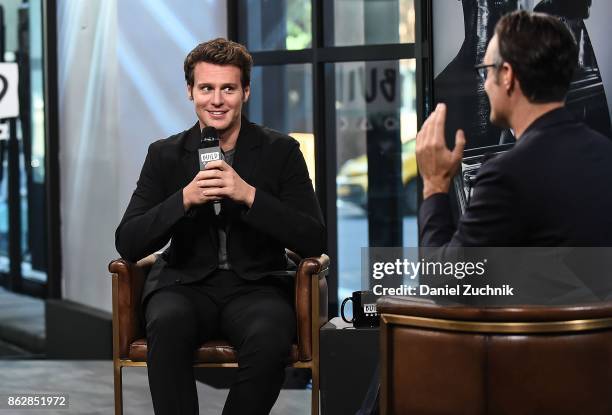 Jonathan Groff attends the Build Series to discuss his show 'Mindhunter' at Build Studio on October 18, 2017 in New York City.