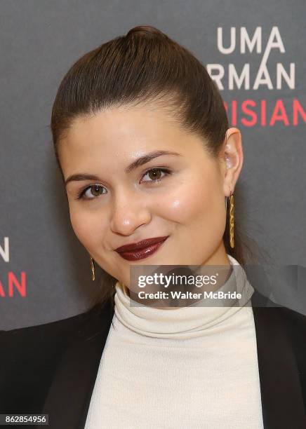 Phillipa Soo attends the Meet & Greet Photo Call for the cast of Broadway's 'The Parisian Woman' at the New 42nd Street Studios on October 18, 2017...