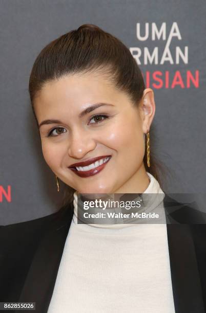 Phillipa Soo attends the Meet & Greet Photo Call for the cast of Broadway's 'The Parisian Woman' at the New 42nd Street Studios on October 18, 2017...