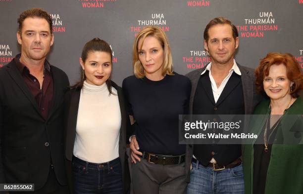 Marton Csokas, Phillipa Soo, Uma Thurman, Josh Lucas and Blair Brown attend the Meet & Greet Photo Call for the cast of Broadway's 'The Parisian...
