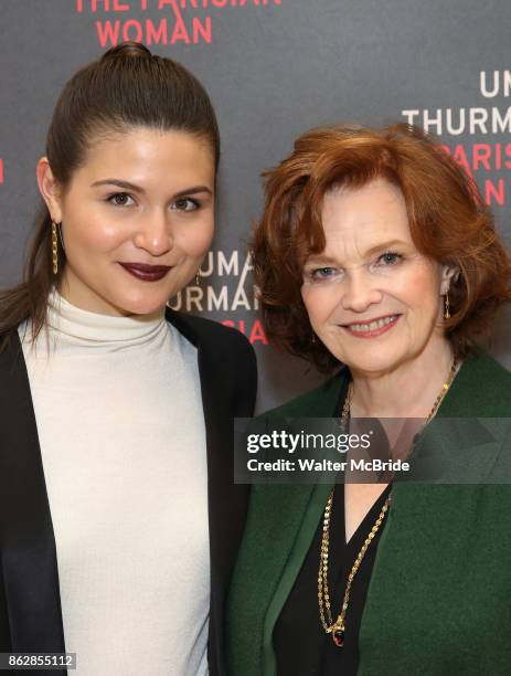 Phillipa Soo and Blair Brown attend the Meet & Greet Photo Call for the cast of Broadway's 'The Parisian Woman' at the New 42nd Street Studios on...
