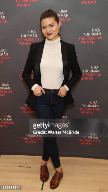 Phillipa Soo attends the Meet & Greet Photo Call for the cast of Broadway's 'The Parisian Woman' at the New 42nd Street Studios on October 18, 2017...
