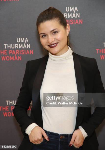 Phillipa Soo attends the Meet & Greet Photo Call for the cast of Broadway's 'The Parisian Woman' at the New 42nd Street Studios on October 18, 2017...
