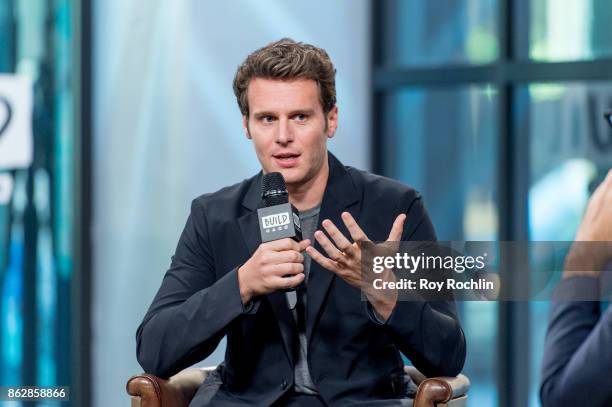 Jonathan Groff discusses "Mindhunter" with the Build Series at Build Studio on October 18, 2017 in New York City.