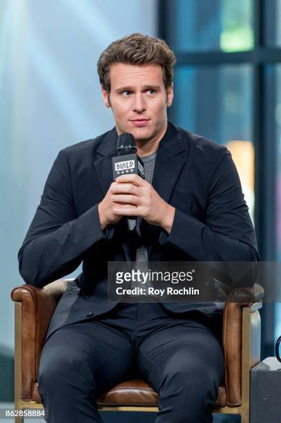 Jonathan Groff discusses "Mindhunter" with the Build Series at Build Studio on October 18, 2017 in New York City.