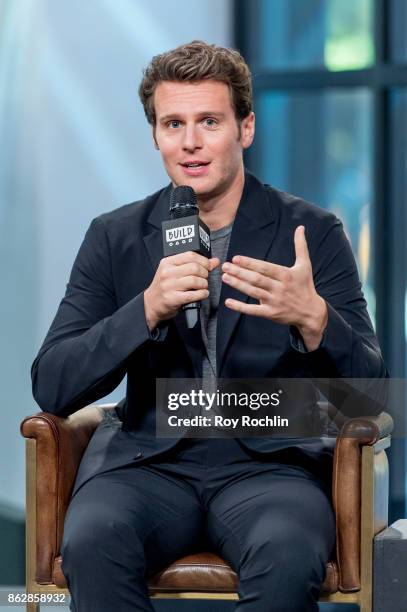 Jonathan Groff discusses "Mindhunter" with the Build Series at Build Studio on October 18, 2017 in New York City.