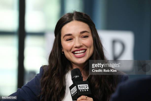 Crystal Reed discusses "Gotham" during the Build Series at Build Studio on October 18, 2017 in New York City.