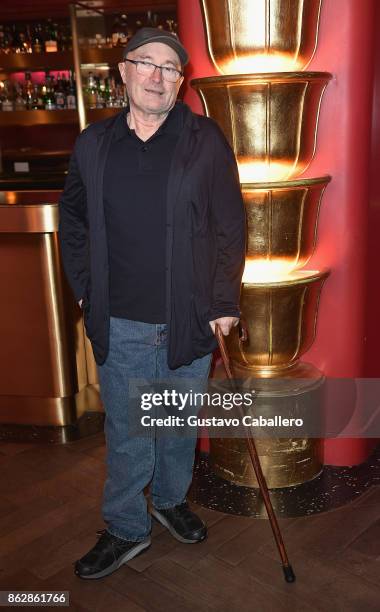 Phil Collins attends the Little Dreams Foundation Gala Press Conference at Faena Hotel on October 18, 2017 in Miami Beach, Florida.