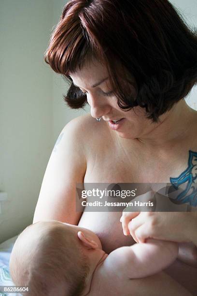 mother nursing baby - jessamyn harris stock pictures, royalty-free photos & images